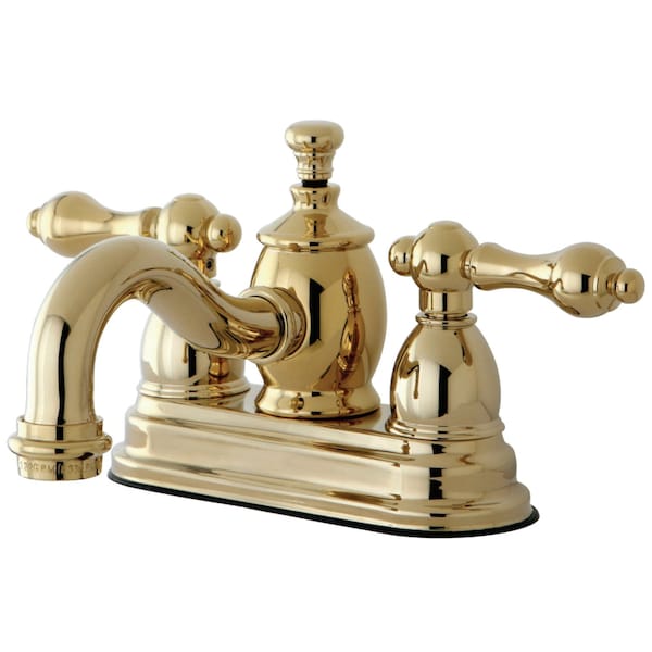 KS7102AL 4" Centerset Bathroom Faucet, Polished Brass